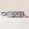 Picture of PRE ORDER Caramelo Kids Glitter Pencil Case With Padded Bow - Grey Glitter