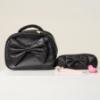 Picture of PRE ORDER Caramelo Kids Glitter Pencil Case With Padded Bow - Black Glitter