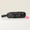 Picture of PRE ORDER Caramelo Kids Glitter Pencil Case With Padded Bow - Black Glitter