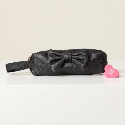 Picture of PRE ORDER Caramelo Kids Glitter Pencil Case With Padded Bow - Black Glitter