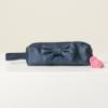 Picture of PRE ORDER Caramelo Kids Glitter Pencil Case With Padded Bow - Navy Glitter