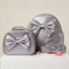 Picture of PRE ORDER Caramelo Kids Glitter School Bag With Bow - Grey Glitter