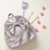 Picture of PRE ORDER Caramelo Kids Glitter School Bag With Bow - Grey Glitter