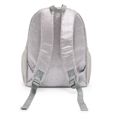 Picture of PRE ORDER Caramelo Kids Glitter School Bag With Bow - Grey Glitter