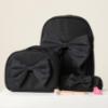 Picture of PRE ORDER Caramelo Kids Lunch Box With Contrasting Padded Bow - Black