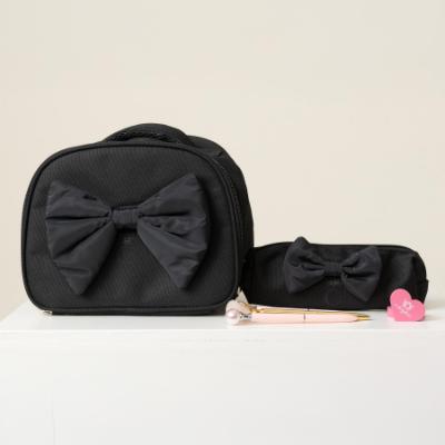 Picture of PRE ORDER Caramelo Kids Lunch Box With Contrasting Padded Bow - Black