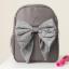 Picture of Caramelo Kids School Bag With Contrasting Bow - Grey