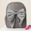 Picture of PRE ORDER Caramelo Kids School Bag With Contrasting Bow - Grey