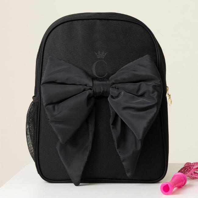 Picture of Caramelo Kids School Bag With Contrasting Bow - Black