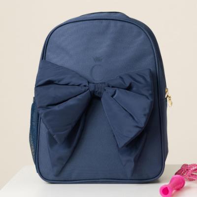 Picture of PRE ORDER Caramelo Kids School Bag With Contrasting Bow - Navy