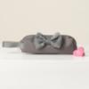 Picture of PRE ORDER Caramelo Kids Pencil Case With Contrasting Padded Bow - Grey