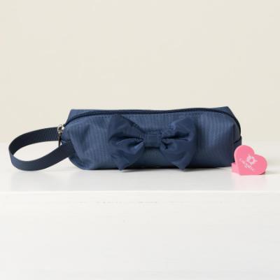 Picture of PRE ORDER Caramelo Kids Pencil Case With Contrasting Padded Bow - Navy