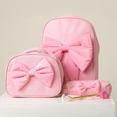 Picture of PRE ORDER Caramelo Kids Pencil Case With Contrasting Padded Bow - Pink