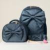 Picture of PRE ORDER Caramelo Kids Glitter School Bag With Bow - Navy Glitter