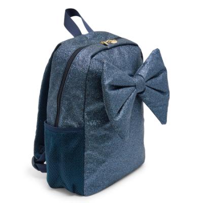 Picture of PRE ORDER Caramelo Kids Glitter School Bag With Bow - Navy Glitter