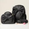 Picture of PRE ORDER Caramelo Kids Glitter School Bag With Bow - Black Glitter