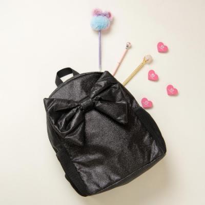 Picture of PRE ORDER Caramelo Kids Glitter School Bag With Bow - Black Glitter