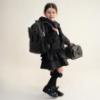 Picture of PRE ORDER Caramelo Kids Glitter School Bag With Bow - Black Glitter