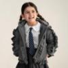 Picture of PRE ORDER Caramelo Kids Girls Hooded Short Coat With Frill - Grey