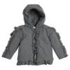Picture of PRE ORDER Caramelo Kids Girls Hooded Short Coat With Frill - Grey