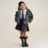 Picture of PRE ORDER Caramelo Kids Girls Hooded Short Coat With Frill - Grey
