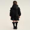 Picture of PRE ORDER Caramelo Kids Girls Hooded Short Coat With Frill - Black