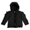 Picture of PRE ORDER Caramelo Kids Girls Hooded Short Coat With Frill - Black
