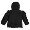 Picture of PRE ORDER Caramelo Kids Girls Hooded Short Coat With Frill - Black