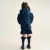 Picture of PRE ORDER Caramelo Kids Girls Hooded Short Coat With Frill - Navy