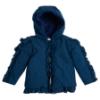 Picture of PRE ORDER Caramelo Kids Girls Hooded Short Coat With Frill - Navy