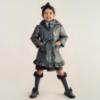 Picture of PRE ORDER Caramelo Kids Girls Hooded Rain Mac With Bows & Frill - Grey