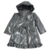 Picture of PRE ORDER Caramelo Kids Girls Hooded Rain Mac With Bows & Frill - Grey