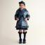Picture of Caramelo Kids Girls Hooded Rain Mac With Bows & Frill - Navy