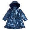 Picture of PRE ORDER Caramelo Kids Girls Hooded Rain Mac With Bows & Frill - Navy