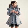 Picture of PRE ORDER Caramelo Kids Girls Fur Trim Hooded Peplum Coat - Grey