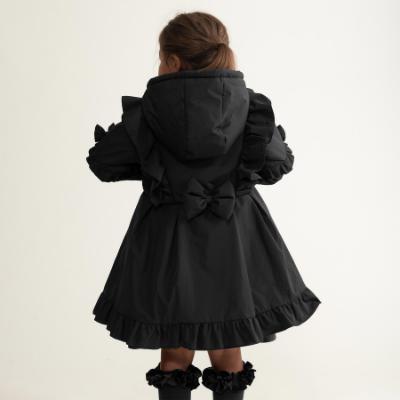 Picture of PRE ORDER Caramelo Kids Girls Frill Detail Skirted Coat - Black