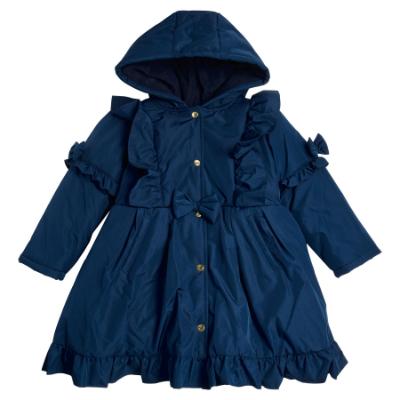Picture of PRE ORDER Caramelo Kids Girls Frill Detail Skirted Coat - Navy