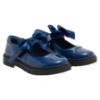 Picture of PRE ORDER Caramelo Kids Girls Satin Bow Mary Jane School Shoes - Navy
