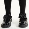 Picture of PRE ORDER Caramelo Kids Girls Satin Bow Mary Jane School Shoes - Black