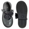 Picture of PRE ORDER Caramelo Kids Girls Satin Bow Mary Jane School Shoes - Grey
