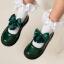 Picture of Caramelo Kids Girls Satin Bow Mary Jane School Shoes - Bottle Green