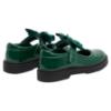 Picture of PRE ORDER Caramelo Kids Girls Satin Bow Mary Jane School Shoes - Bottle Green