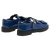 Picture of PRE ORDER Caramelo Kids Girls Easy On Double Bow T Bar School Shoes - Navy