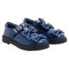 Picture of PRE ORDER Caramelo Kids Girls Easy On Double Bow T Bar School Shoes - Navy