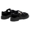 Picture of Caramelo Kids Girls Easy On Double Bow T Bar School Shoes - Black