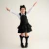 Picture of PRE ORDER Caramelo Kids Girls Ra-Ra Frill School Pinafore - Black