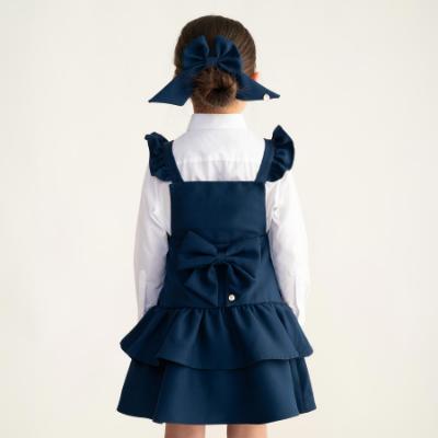 Picture of PRE ORDER Caramelo Kids Girls Ra-Ra Frill School Pinafore - Navy