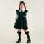 Picture of PRE ORDER Caramelo Kids Girls Frill School Pinafore With Bows - Bottle Green