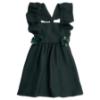 Picture of PRE ORDER Caramelo Kids Girls Frill School Pinafore With Bows - Bottle Green