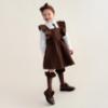 Picture of PRE ORDER Caramelo Kids Girls Frill School Pinafore With Bows - Brown